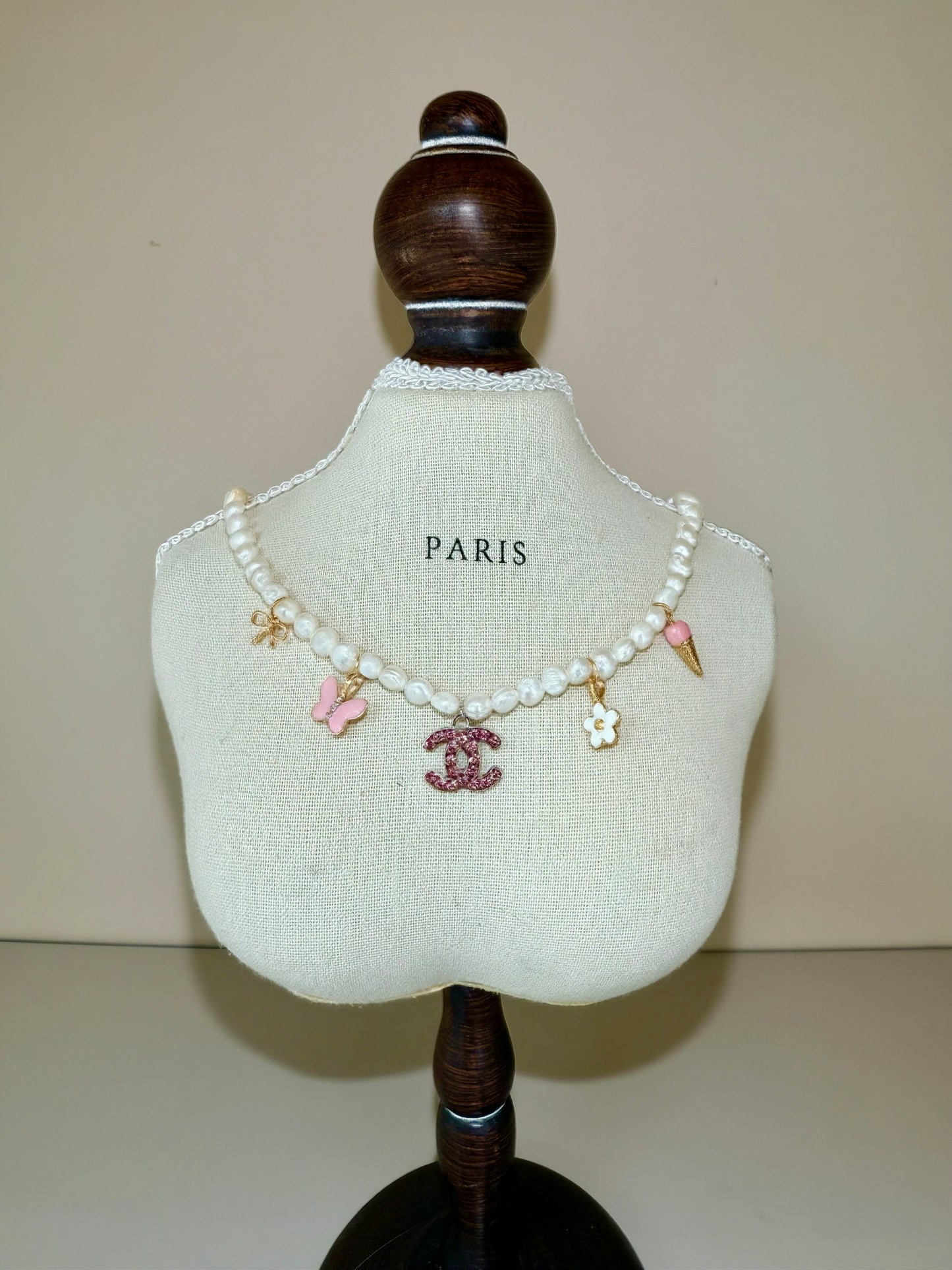 Freshwater Pearl Charm Necklace – Cute Butterfly & Flower Pendant Design